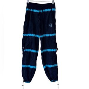 Equilibrium Activewear Womens Tie-Dye Cargo Jogger Hip Hop Dance Pants Size M